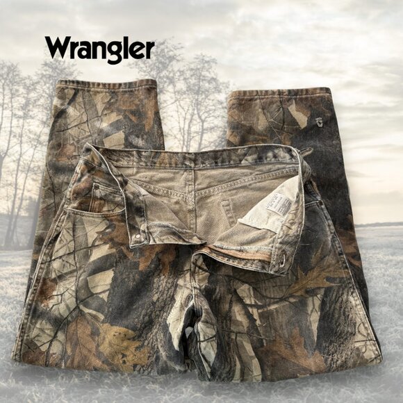 Wrangler ATG Denim Reinforced Heavy Duty Mens Hunting Sports Outdoor Camo Cotton - Picture 5 of 8